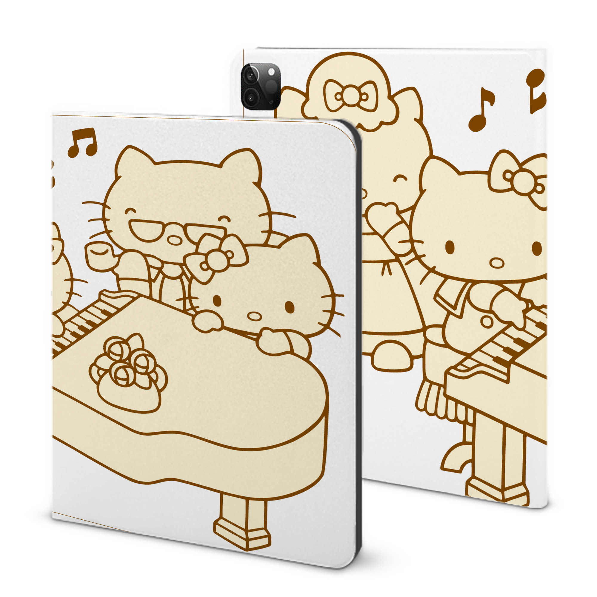 （画像用） Hello Kitty ハローキティ IPadケース ペンホルダー付き ブックスタイルデザイン